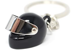 VmG-Store Porte-clés casque de moto avec visière rabattable (noir).