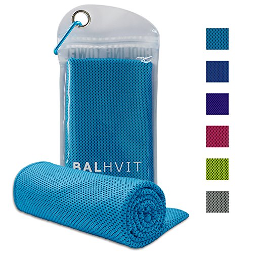 Balhvit Toalla de enfriamiento de 101,6 x 30,5 cm, Toalla Efecto Frío de Microfibra para Deporte, para refrescar el Cuello o la Cabeza de Manera Instantánea
