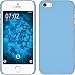 Produktbild PhoneNatic Case für Apple iPhone 5 / 5s / SE Hülle hellblau gummiert Hard-case + 2 Schutzfolien