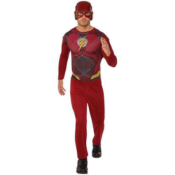 Rubie’s The Flash Movie Deluxe Kostüm – Overall Mit Maske, Größe XL Für Erwachsene