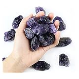 Nvzi Amethyst Crystals Bulk, Crystals And Healing Stones, Crystals Bulk, Rocks For Tumbling, Raw Crystals Bulk, Amethyst Crystals, Calcite Crystal For Decoration, Wicca, Reiki, Chakra And Energy(460g)