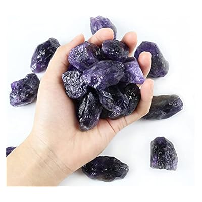Nvzi Amethyst Crystals Bulk, Crystals And Healing Stones, Crystals Bulk, Rocks For Tumbling, Raw Crystals Bulk, Amethyst Crystals, Calcite Crystal For Decoration, Wicca, Reiki, Chakra And Energy(460g)