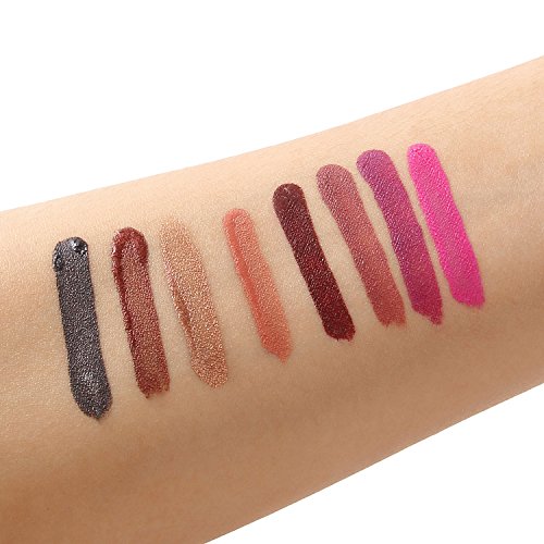 DE’LANCI Metallic Matt Flüssig Lippenstift Lip Gloss Wasserdicht Langlebig Lip Kit 8Pcs / Set - 7