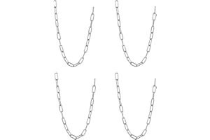 hannger Stainless Steel Chain, 3MM by 50CM Small Strong Chain Link, Light Duty Chainlink Utility Metal DIY Decorative for Bird Feeder Planters Signs Pet Dog Hanging Camping