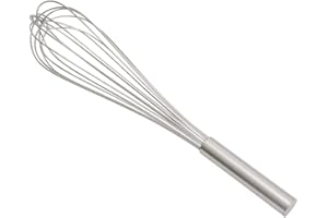 NISBETS Vogue K549 pesado batidor de varillas, acero inoxidable, plástico sellada, 45 cm de largo