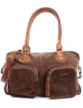 LECONI Schultertasche aus Rinds-Leder Henkeltasche Damentasche für Shopping, Arbeit und Freizeit Used-Look Damen...