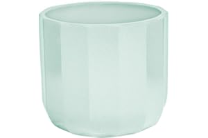 Ivyline Positano Geo Planter in Mint - Waterproof, Sturdy and Durable - Stylish Decorative Round Indoor Ceramic Flower Houseplant Pot - H15cm x D15cm