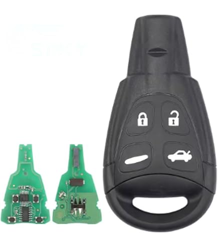 Coque Télécommande Clé 3 Boutons Pour Saab 9-3 YS3D 1998-2002 - Avec Lame Non Coupée - Remplacement Facile - 4