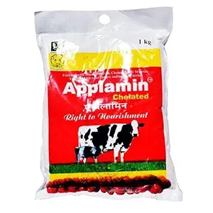 APPLAMIN Chelated Mineral Mixture for Cow, Buffalo, Sheep, Goat, Horse and Poultry 1 kg (Pack of 2)