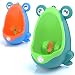 Babyhugs - Cute Frog Potty Toilet Training Pee Trainer Urinal for Boys with Whirling Windmill Wheel Target Toy - Green