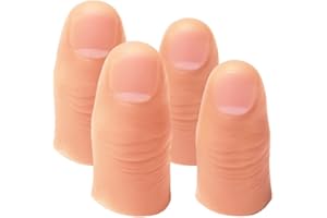 OUDQFCJ 4 Pcs Dedos Mágicos para Trucos de Magia, Dedos Artificiales para Ilusiones, Accesorios de Magia para Fiestas y Espectáculos