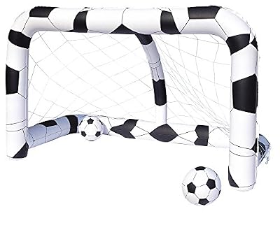 Bestway - But de football gonflable 213 x 122 x 137 cm avec 2 ballons 36 cm
