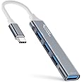 CableCreation 4 in-1 USB C Hub(Lite Series), Type C Multiport Adapter with 1 x USB 3.0 & 3 x USB 2.0 Ports,Up to 5 Gbps Super Fast Data Transfer for MacBook Pro/Air,IPhone 15 Pro Max,PS4, Xbox,