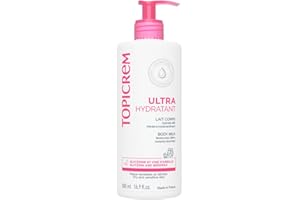 Topicrem - Ultra Hydratant Lait Corps - Hydrate 48h, Relipide, Protège la Peau - Texture Onctueuse, Odeur Délicate - Crème Hydratante pour Peaux Sensibles - Fabrication Française - 500 ml