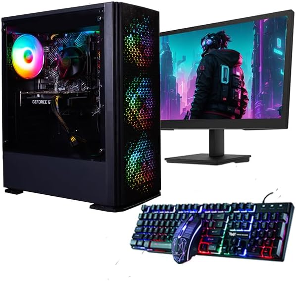Veno Scorp Gaming PC Bundle Intel Core i7 3rd Gen 3.9GHz, GTX 750 4GB, 16GB RAM, 256GB SSD + 1TB HDD, Windows 11, WiFi, 22" Monitor, Titan RGB Case, 500W PSU