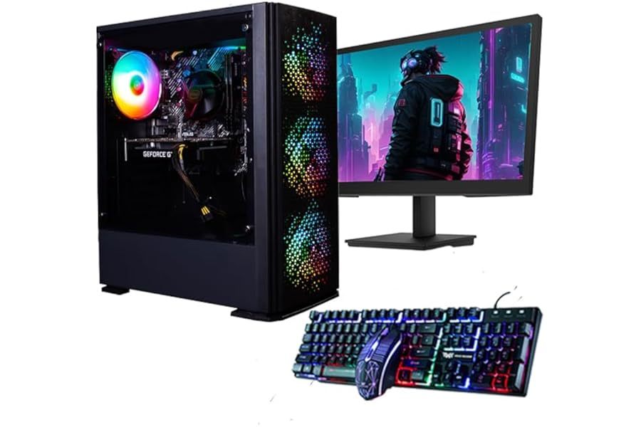 Veno Scorp Gaming PC Bundle Intel Core i7 3rd Gen 3.9GHz, GTX 750 4GB, 16GB RAM, 256GB SSD + 1TB HDD, Windows 11, WiFi, 22" Monitor, Titan RGB Case, 500W PSU