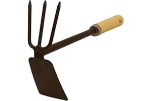 BEST&FREE Azadas Para El Huerto Madera. Herramientas Jardineria. La Compañera Perfecta Para Tu Huerto: Azada Pequeña, Poderosa Y Precisa. Domina La Tierra Con Facilidad Y Precisión.