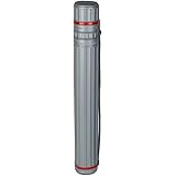 SM SunniMix Drawing Plastic Tube Blueprint Case Telescoping Art Tube Large Plastic Black Storage Tube Expands Plastic Poster 