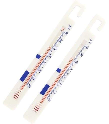 Lantelme 7978 Digitale koelkastthermometer, wit, magnetische haken, koelkast, vrieskast, thermometer, 20 tot 60 °C