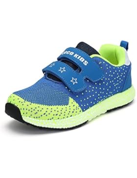 Jungen Mädchen Kinderschuhe mit Klettverschluss Leicht Hallenschuhe Outdoor Sportschuhe Turnschuhe Baby Freizeit...