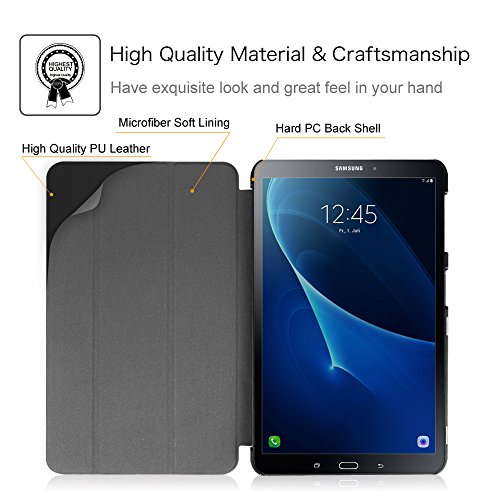 Fintie Samsung Galaxy Tab A 10.1 Hülle – Ultra Schlank Superleicht Ständer Smart Shell Case Cover Schutzhülle Etui Tasche mit Auto Schlaf / Wach Funktion für Samsung Galaxy Tab A 10,1 Zoll T580N / T585N Tablet (2016 Version), doppelfarbig - 9