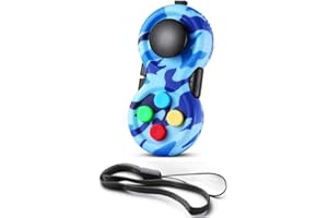 HAOSHICS Fidget Pad Controller portatile Fidget Controller classico retrò gioco Fidget Toy Controller giocattolo portatile con 8 funzioni Fidget Controller gioco pad per adolescenti alleviare lo stress ansia