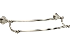 Delta Faucet 79725-SS Cassidy 24inch Double Towel Bar Rack, Brilliance Stainless Steel by DELTA FAUCET