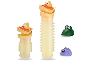 Voarge Vasino portatile per bambini, unisex, cartone animato, orinatoio auto WC Pee, per viaggio (giallo - 420ML)