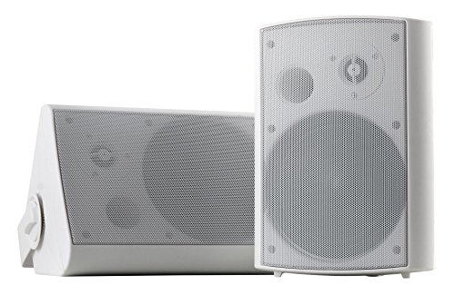Pronomic USP-540 WH Paar HiFi Wandlautsprecher (2-Wege Boxen, Indoor/Outdoor, 5,25