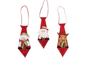 GALPADA Weihnachtskrawatte Neuheit Spaß Krawatte Rot Pailletten Krawatte Weihnachtsmann Elch Schneemann Dekor Krawatte Weihnachten Feiertage Kostüm Partyzubehör Geschenk