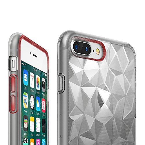 iPhone 7 Plus / iPhone 8 Plus Case, Ringke [AIR PRISM] 3D Contemporary Design Chic Slim Geometric Stylish Pattern Flexible Full-body Textured Protective TPU Drop Resistant Cover For Apple iPhone 7 Plus Rose Gold