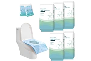 ZJILIXIA 50 Stück Einweg Toilettensitzbezug,Toilettensitzbezug Einweg Toilette Auflage,Tragbar Toiletten Sitzbezug Einweg Wc-Sitz Für Kinder Und Erwachsene,Einzeln Verpackt,Reisen,öffentliche Toiletten (Blau)