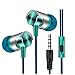 Produktbild Omiky® Universal 3,5 mm In-Ear-Stereo-Ohrhörer Kopfhörer mit Mikrofon für Handy (Blau)