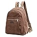 Produktbild Canvas Rucksack, Loxmy Vintage Schulrucksack Schultasche Retro Backpack Wanderrucksack Reisetasche Laptoprucksack Umhängetasche mit großen Kapazität Daypack Outdoor Sports (Kaffee)