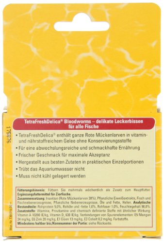 Tetra FreshDelica Rote Mückenlarven Naturfutter (in nährstoffreichem Gelee für alle Zierfische, optimale Alternative zu Frostfutter ohne Kühlung), 16 Einzelbeutel (48 g) - 3