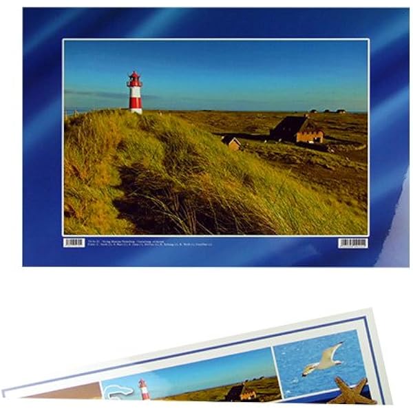 4er Tischset Sylt Unterleger Platzset Garten Kuche Abwaschbar Wischbar Nordsee Ostsee Strand Meer Postkartenansichten Amazon De Kuche Haushalt