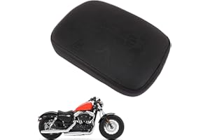 JFG RACING Asiento ventosas moto asiento custom Cojín para asiento trasero de motocicleta con 8 ventosas asiento sportster para Cruiser Chopper personalizado