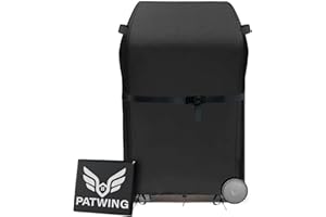 PATWING Funda Barbacoa,Funda para Barbacoa Impermeable,Funda Barbacoa Exterior,600D Oxford Funda Protector para Barbacoa de Gas,Anti-Viento/UV/Resistente al Desgarro BBQ Cover (Negro, 80*70*115cm)
