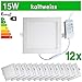 Produktbild LEDVero 12x Ultraslim LED Panel SMD 2835, 15 W, eckig Deckenleuchte Lampe Einbau Leuchte Licht Strahler, kaltweiß SP206