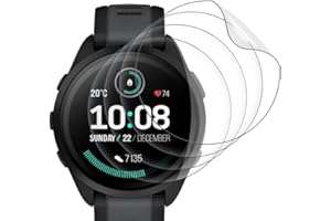 Rcokas für Schutz Garmin Forerunner 165 Schutzfolie Garmin Forerunner 165 Panzerglasfolie[4 Stück][Soft TPU], für Folie Garmin Forerunner 165 Displayschutz Garmin Forerunner 165/165 Music Schutz