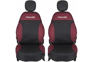 UNION TEXTILE UNION Coprisedili anteriori realizzati su misura specifici per FIAT PANDA dal 2012. MODELLO ORIGINALE. Perfettamente aderente resistente lavabile. Made in Italy (Antracite/Rosso)