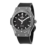 Hublot Classic Fusion Automatik Schwarze Karbonfaser Zifferblatt schwarz Gummi Herrenuhr 542,cm 1771.RX