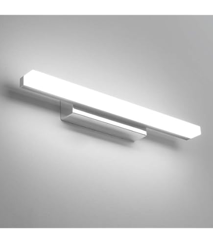 Homefire LED-spiegelverlichting badkamer Spiegel lamp: 8W badkamerlamp Wand 40CM Wandlamp badkamer Waterdicht IP44 Wandlamp Neutraalwit 4000K Chroom Badkamerlamp Modern voor kelder Keuken Badkamerkast