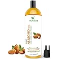 Homeda Pure Cold Pressed Sweet Almond Oil for Face, Hair Growth, Skin, Baby Massage - 200 ml - 100% pure (Organic Badam Oil for face glowing skin, Odorless)
