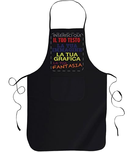 Grembiule Da Cucina Simpatico "Addetto A... " Personalizzato Con Nome E