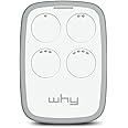 WHY EVO Telecomando rolling code multifrequenza da 280 a 868 mhz, apricancello autoapprendente programmabile, radiocomando ad