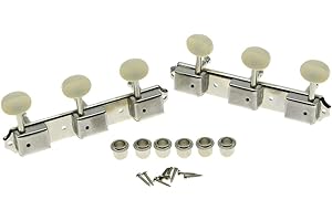 KAISH Nikiel z białymi postarzanymi 3 na stronie 3 x 3 na talerzu Vintage gitara Tunery Korea Wykonane