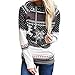 Produktbild TUDUZ Damen Langarm Sweatshirt, Letter Merry Christmas Print Mit Kapuze Sweatshirts Loose Bluse Herbst Winter Party (S, Schwarz)