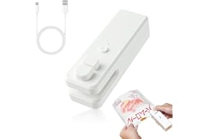 SUEVUT 2 in 1 Bag Cutter and Sealer, Mini Bag Sealer, Rechargeable Bag Sealer, Easy Seal Bag Sealer, Portable Vacuum Food Sealer Bag Sealing Machine for Plastic Bags Snack Bags