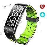 JUCERS Fitness Armband mit Pulsmesser, Wasserdicht IP68 Schwimmen Fitness Tracker